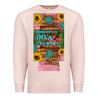 Pale Pink raised 90's country guitar cactus sunflower's 12 oz can cooler  (slim) Premium Sweatshirt - Artiststas