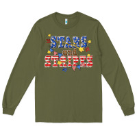Army Green stars and striper billie wilder Long Sleeve Tee - texasbilliewilder