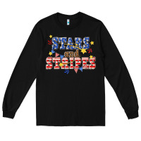 Black stars and striper billie wilder Long Sleeve Tee - texasbilliewilder