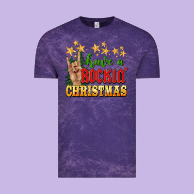 Have A Rockin Christmas Vintage Tee Designed By Barkaloodesign