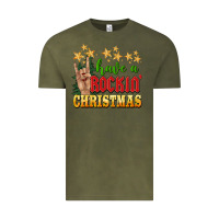Vintage Olive have a rockin christmas Vintage Tee - BarkalooDesign