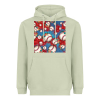 Matcha baseball paisley and jean pattern, baseball seamless pattern Heavyweight Hoodie - JahusDesignShop