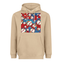 Mushroom baseball paisley and jean pattern, baseball seamless pattern Heavyweight Hoodie - JahusDesignShop