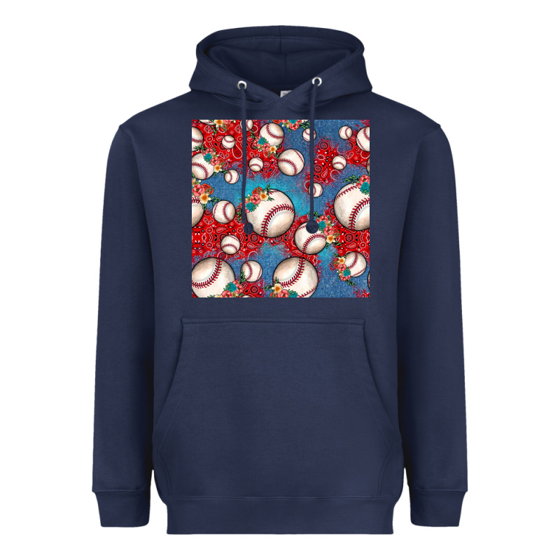 Baseball Paisley And Jean Pattern, Baseball Seamless Pattern Heavyweight Hoodie by JahusDesignShop | Teevron