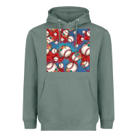 Sage baseball paisley and jean pattern, baseball seamless pattern Heavyweight Hoodie - JahusDesignShop
