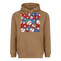 Toasted Coconut baseball paisley and jean pattern, baseball seamless pattern Heavyweight Hoodie - JahusDesignShop