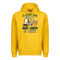 Lemon a god day starts with golf carts and beer Premium Hoodie - MaliasSmallBusiness