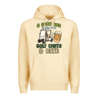 Pina Colada a god day starts with golf carts and beer Premium Hoodie - MaliasSmallBusiness