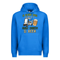 True Royal a god day starts with golf carts and beer Premium Hoodie - MaliasSmallBusiness