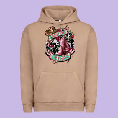 Lets Go Girls Cowboy Boots Cowgirl Urban Hoodie Designed By Nancycooperartshop