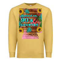 Antique Gold raised 90's country guitar cactus sunflower's 12 oz can cooler (regula Premium Sweatshirt - Artiststas