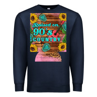 Navy raised 90's country guitar cactus sunflower's 12 oz can cooler (regula Premium Sweatshirt - Artiststas