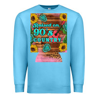 Ocean Blue raised 90's country guitar cactus sunflower's 12 oz can cooler (regula Premium Sweatshirt - Artiststas