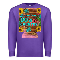 Purple raised 90's country guitar cactus sunflower's 12 oz can cooler (regula Premium Sweatshirt - Artiststas