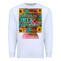White raised 90's country guitar cactus sunflower's 12 oz can cooler (regula Premium Sweatshirt - Artiststas
