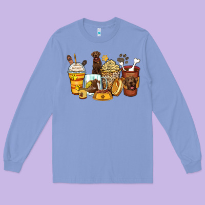 Labrador Retriever Coffee Cups Long Sleeve Tee Designed By Zillion Design Studio