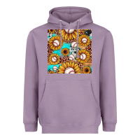 Lavender baseball leopard turquoise sunflower seamless pattern Heavyweight Hoodie - JahusDesignShop