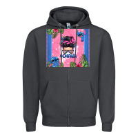 Smoke ohana stitch messy bun Zipper Hoodie - Zillion Design Studio
