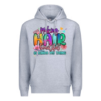 Heather Grey making hair beautiful is kinda my thing Premium Hoodie - MaliasSmallBusiness