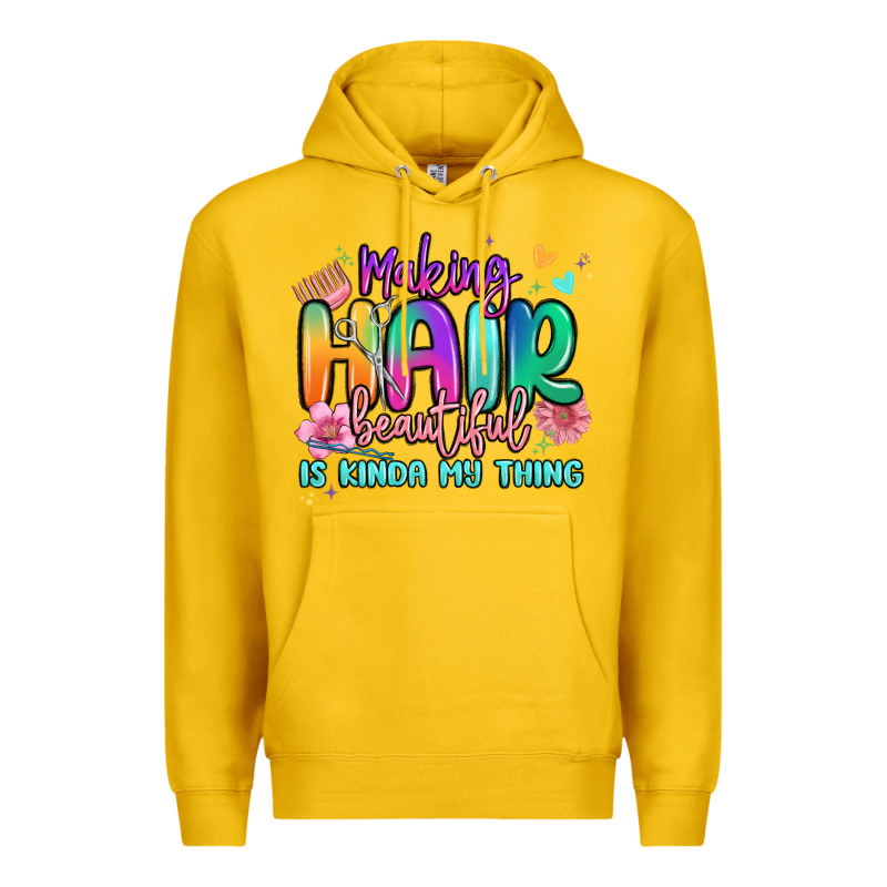 Making Hair Beautiful Is Kinda My Thing Premium Hoodie by MaliasSmallBusiness | Teevron