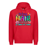 Red making hair beautiful is kinda my thing Premium Hoodie - MaliasSmallBusiness