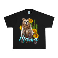 Black mama bear with sunflowers and cactus Urban Heavy Tee - Artiststas
