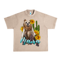 French Oak mama bear with sunflowers and cactus Urban Heavy Tee - Artiststas