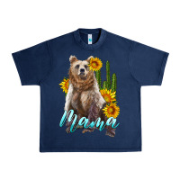 Navy mama bear with sunflowers and cactus Urban Heavy Tee - Artiststas