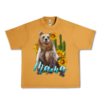 Peanut Butter mama bear with sunflowers and cactus Urban Heavy Tee - Artiststas