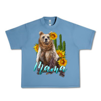 Pebble Blue mama bear with sunflowers and cactus Urban Heavy Tee - Artiststas