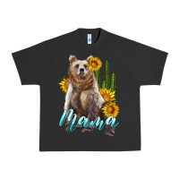 Pigment Black mama bear with sunflowers and cactus Urban Heavy Tee - Artiststas