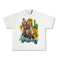 Pistachio mama bear with sunflowers and cactus Urban Heavy Tee - Artiststas