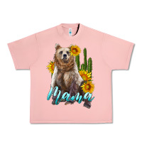 Salmon mama bear with sunflowers and cactus Urban Heavy Tee - Artiststas