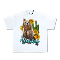 White mama bear with sunflowers and cactus Urban Heavy Tee - Artiststas