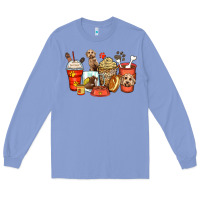 Colony Blue labradoodle coffee cups Long Sleeve Tee - Zillion Design Studio