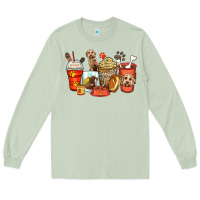 Matcha labradoodle coffee cups Long Sleeve Tee - Zillion Design Studio