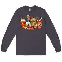 Smoke labradoodle coffee cups Long Sleeve Tee - Zillion Design Studio