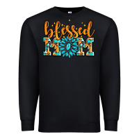Black blessed mom with gemstone Premium Sweatshirt - AdoDesignShop