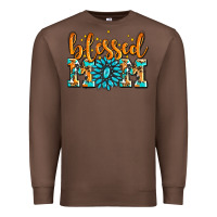 Chestnut blessed mom with gemstone Premium Sweatshirt - AdoDesignShop