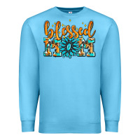 Ocean Blue blessed mom with gemstone Premium Sweatshirt - AdoDesignShop
