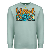 Seafoam blessed mom with gemstone Premium Sweatshirt - AdoDesignShop