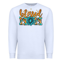 White blessed mom with gemstone Premium Sweatshirt - AdoDesignShop