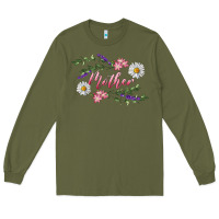 Army Green floral mother Long Sleeve Tee - RanaPortraitStore