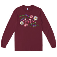 Burgundy floral mother Long Sleeve Tee - RanaPortraitStore
