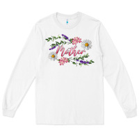White floral mother Long Sleeve Tee - RanaPortraitStore