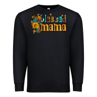 Black blessed mama Premium Sweatshirt - AdoDesignShop