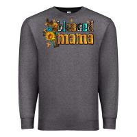 Charcoal Heather blessed mama Premium Sweatshirt - AdoDesignShop