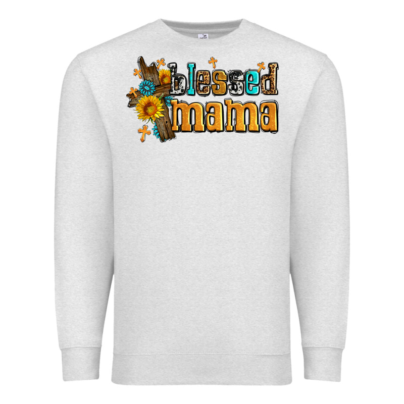 Blessed Mama Premium Sweatshirt by AdoDesignShop | Teevron