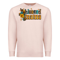 Pale Pink blessed mama Premium Sweatshirt - AdoDesignShop
