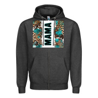 Charcoal Heather western mama Zipper Hoodie - Zillion Design Studio